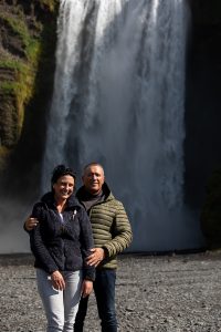Waterfall Romance in Iceland at Midsommer